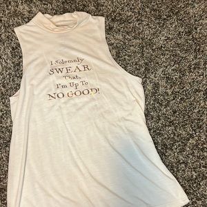Universal studios, cream tank top, size S